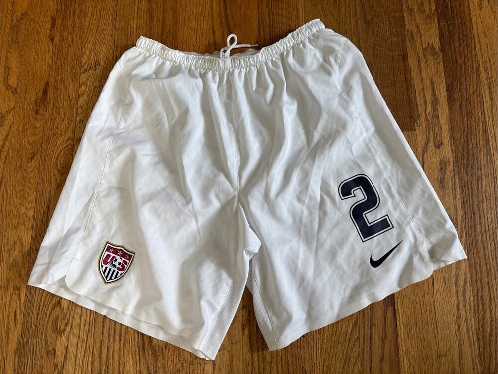 Vintage 2006 Nike USMNT USA #2 Soccer Shorts Size M Made In Portugal White Rare
